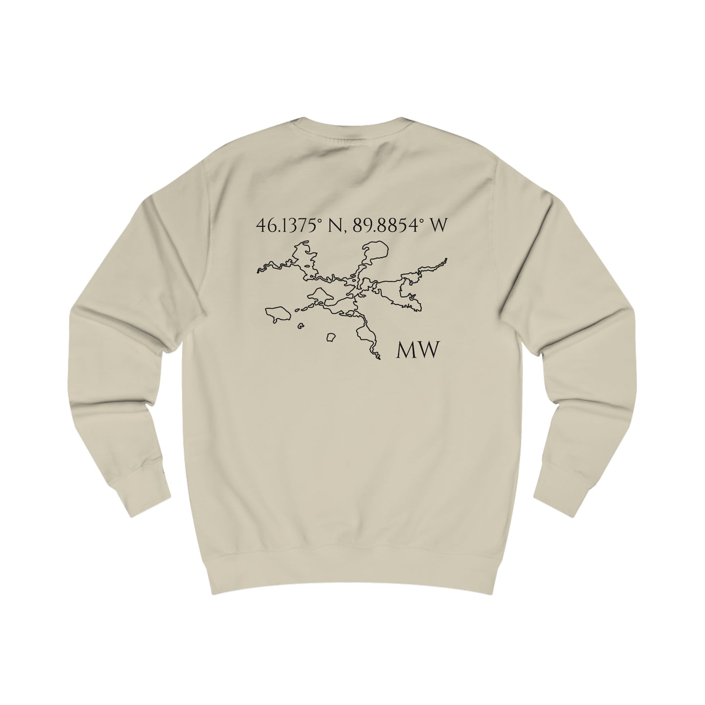 Manitowish Waters Compass Rose - Men's Sweatshirt
