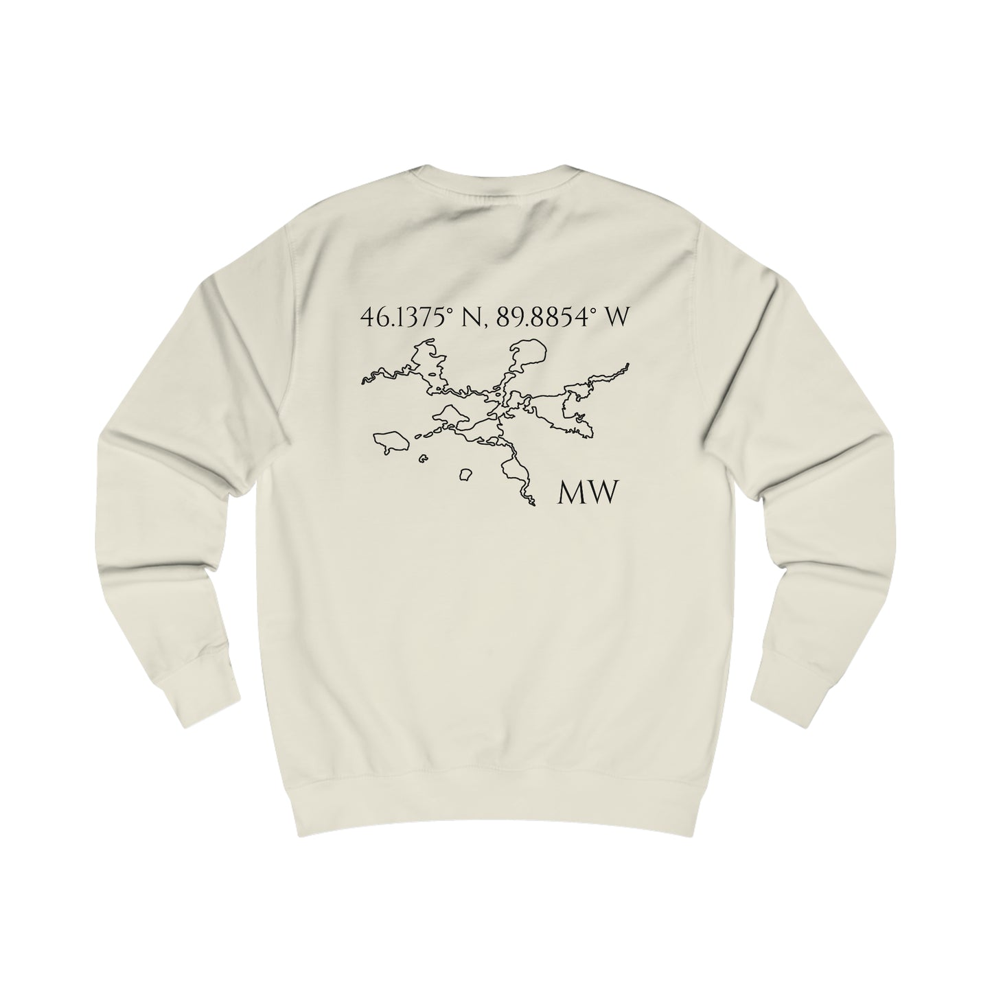Manitowish Waters Compass Rose - Men's Sweatshirt