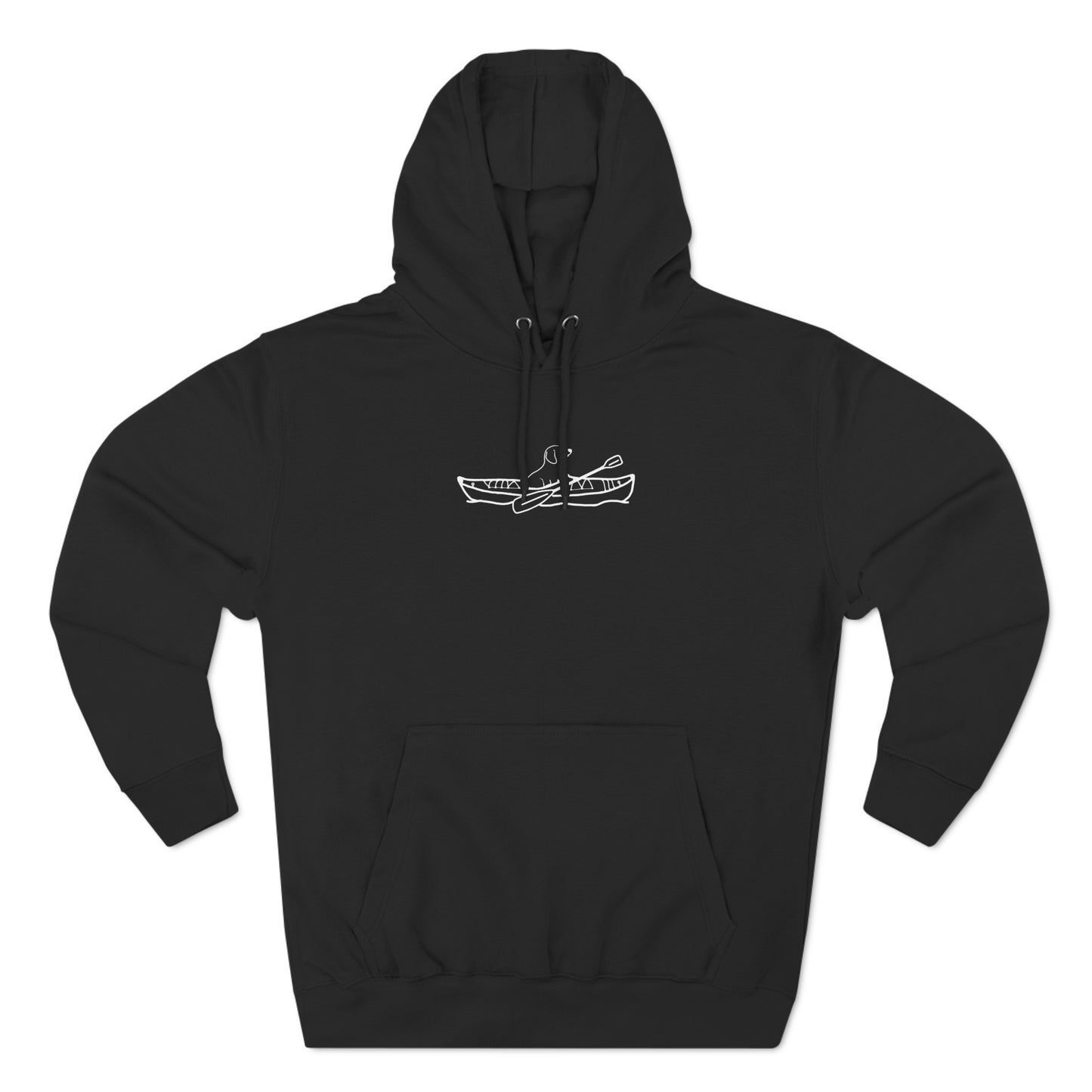 Kayak Dog - Dachshund Plain, Three-Panel Fleece Hoodie Unisex (LS)