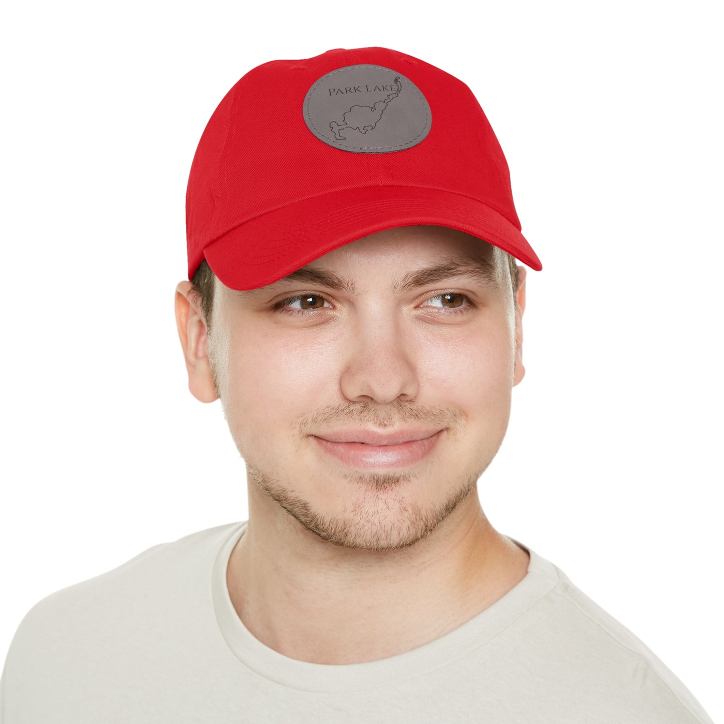 Park Lake Embroidered Hat with Leather Patch
