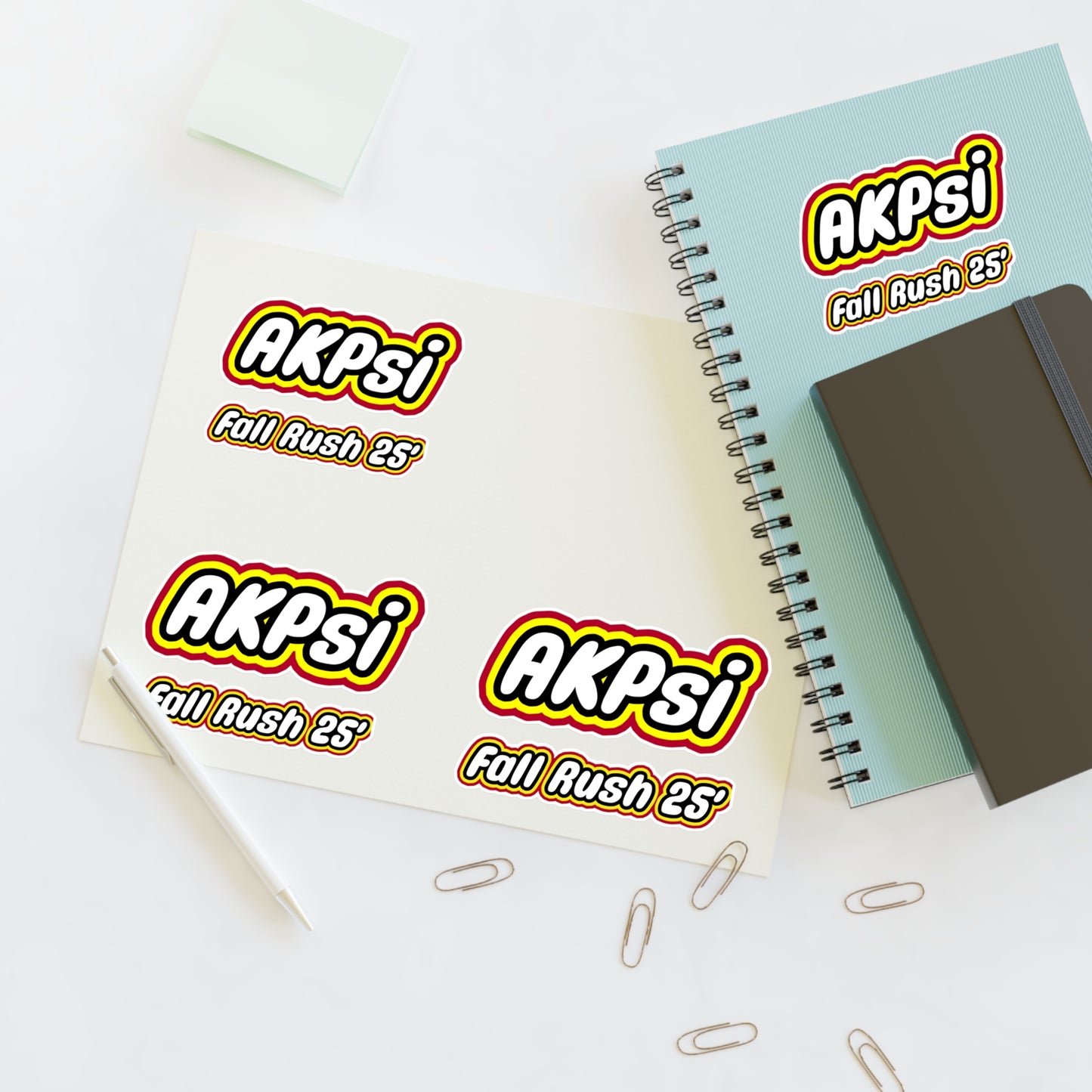 AKPsi Fall Rush Sticker Sheets | Fun & Vibrant Stickers for Campus Events, Party Favors, Scrapbooking, Decor