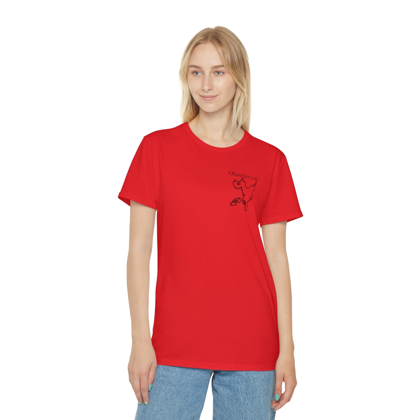 Okauchee Lake, kayak back - Unisex Lightweight short sleeve