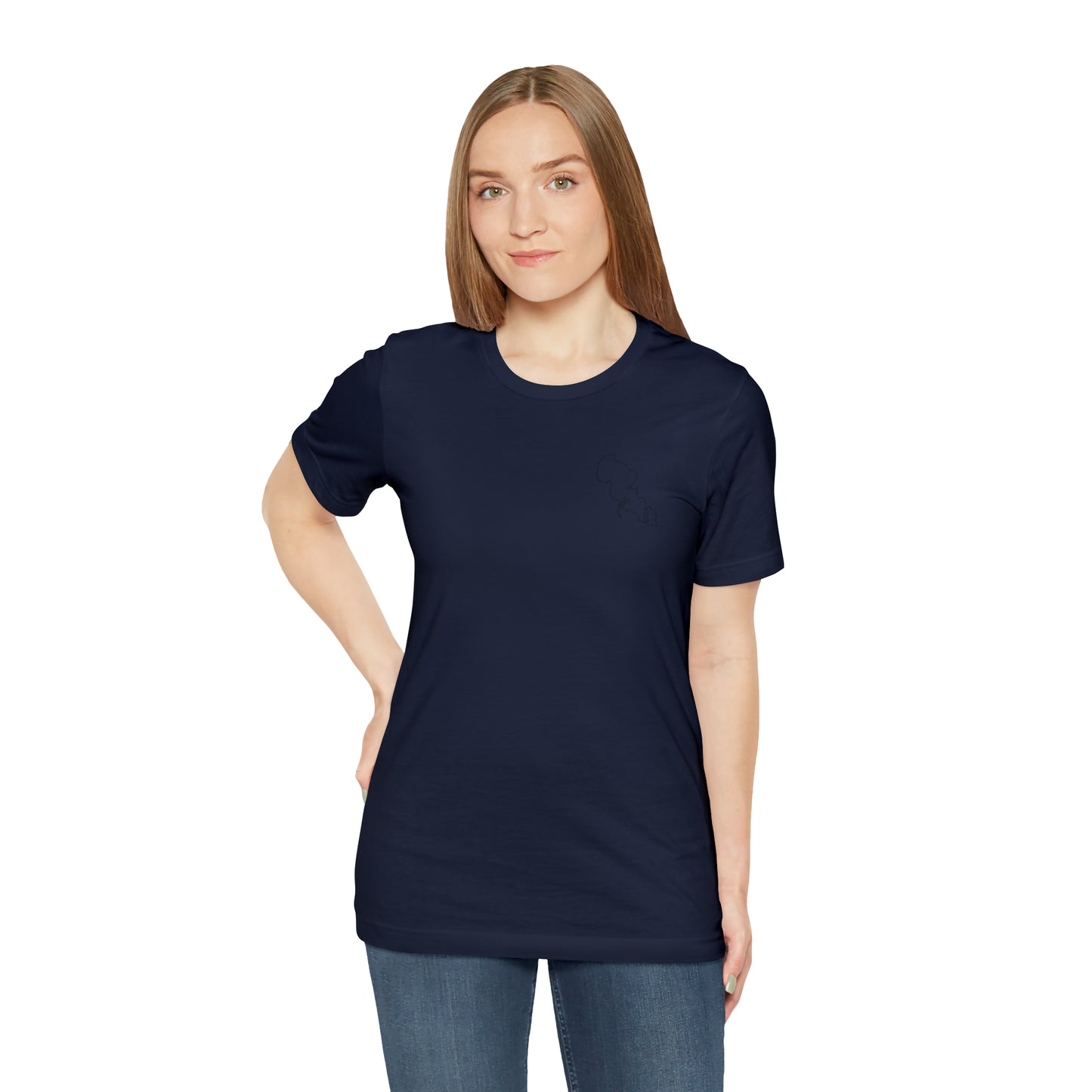 Row Boat Dog Fishing Color - Lac LaBelle Unisex Lightweight Short Sleeve Tee