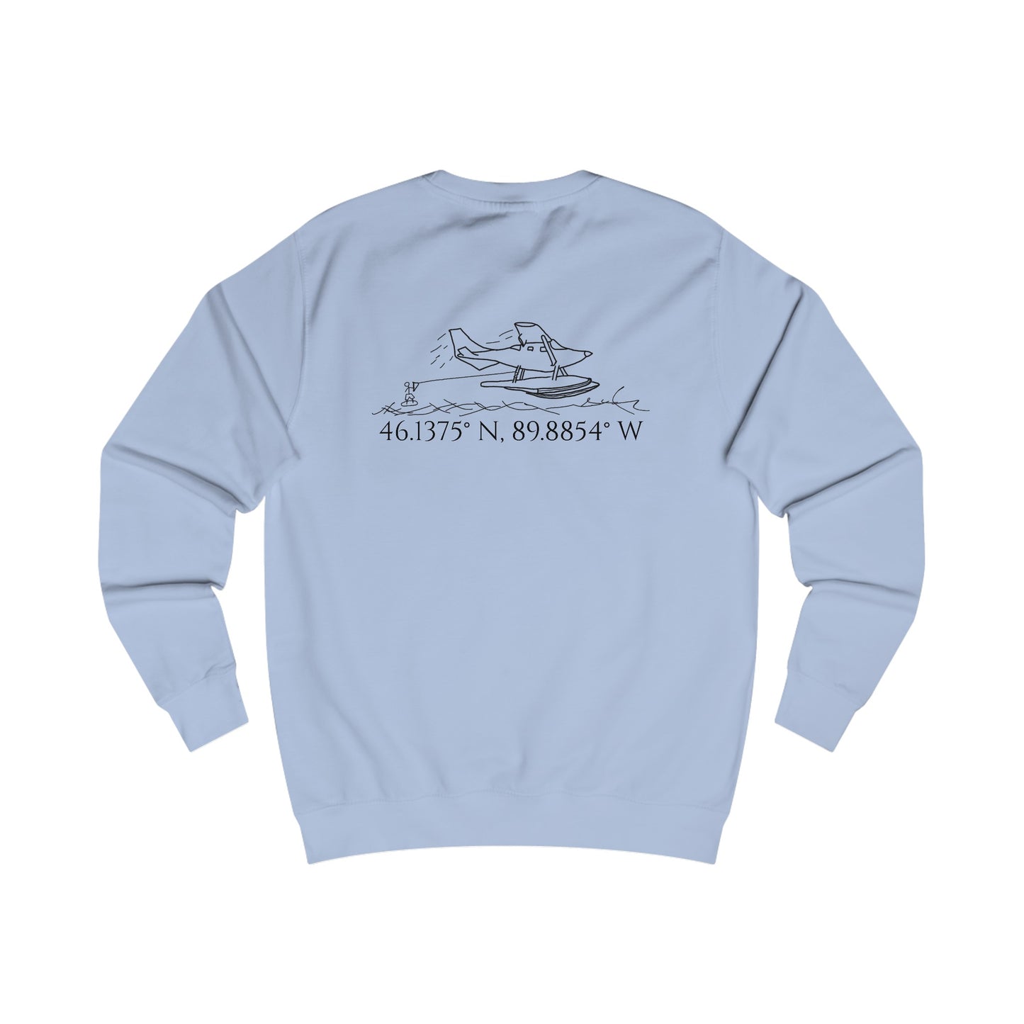 Unisex Crewneck Sweatshirt (Float Plane With Coordinates)