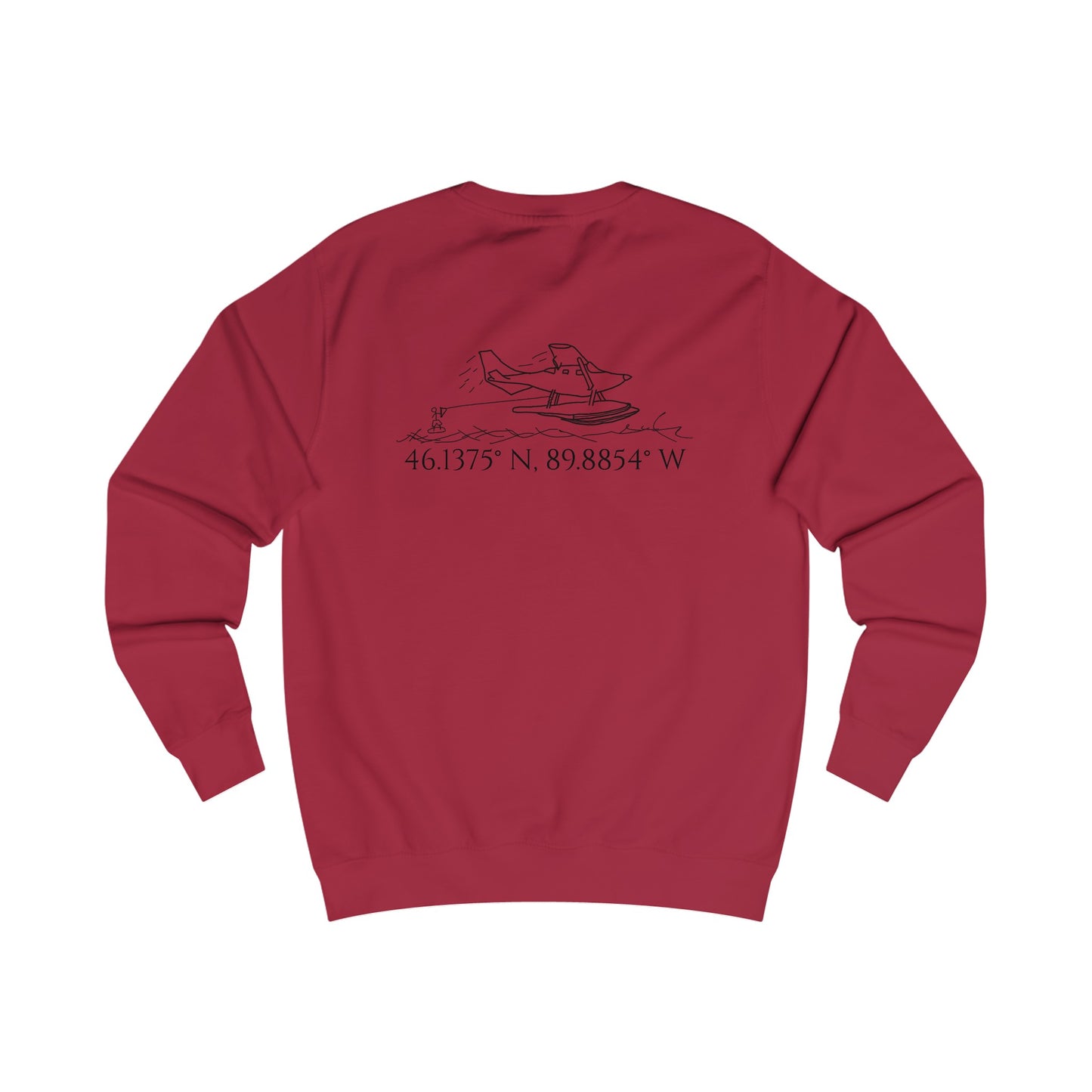 Unisex Crewneck Sweatshirt (Float Plane With Coordinates)