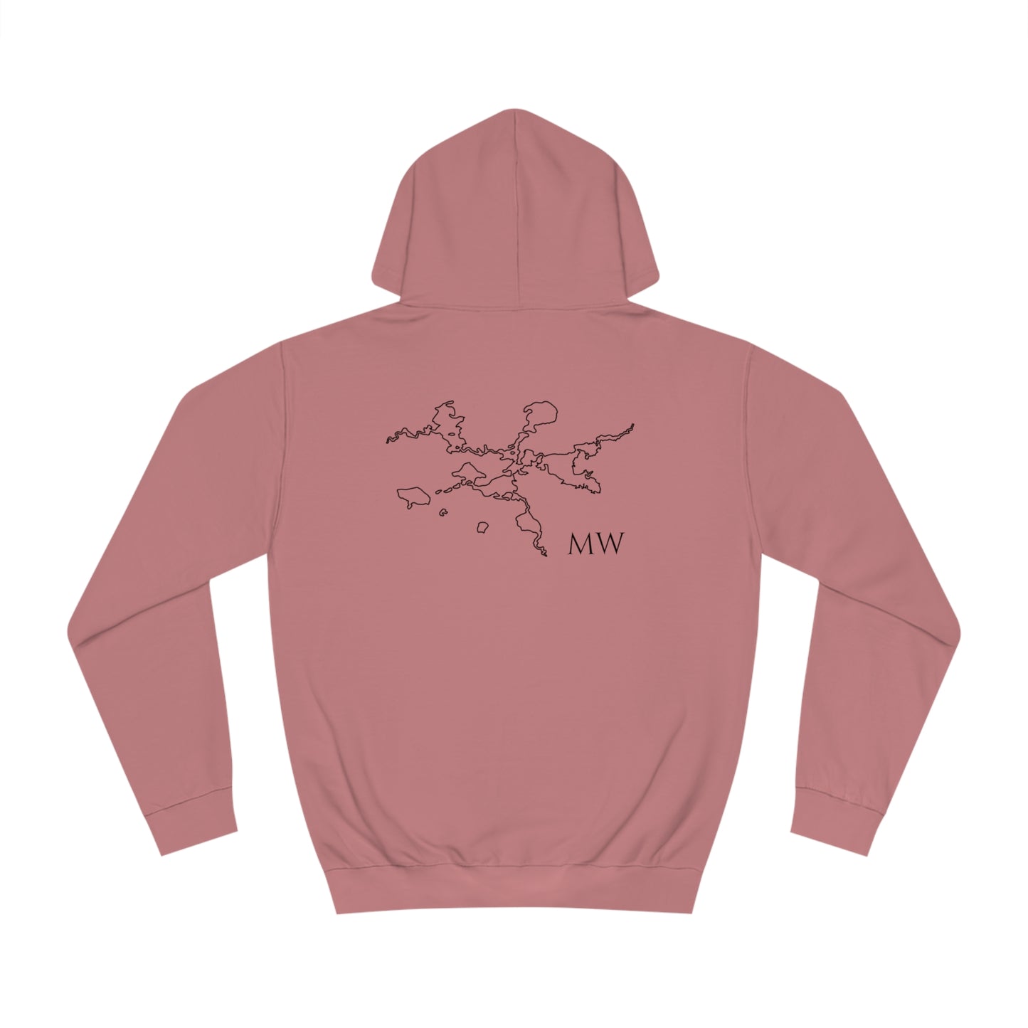 Manitowish Waters Row Boat Dog Fishing Patch - Unisex Hoodie Medium Weight