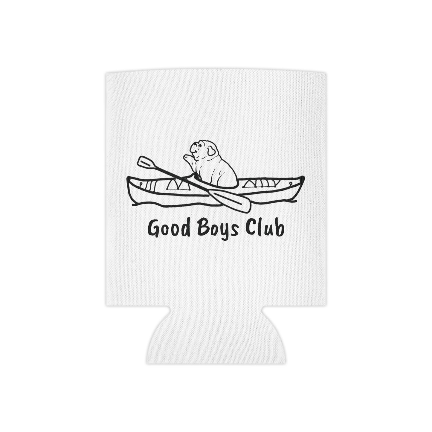 Okauchee Lake English Bulldog Kayak Dog Can Koozie