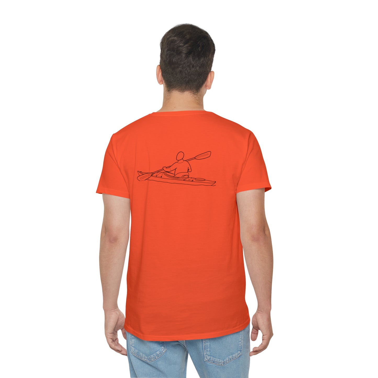 Okauchee Lake, kayak back - Unisex Lightweight short sleeve