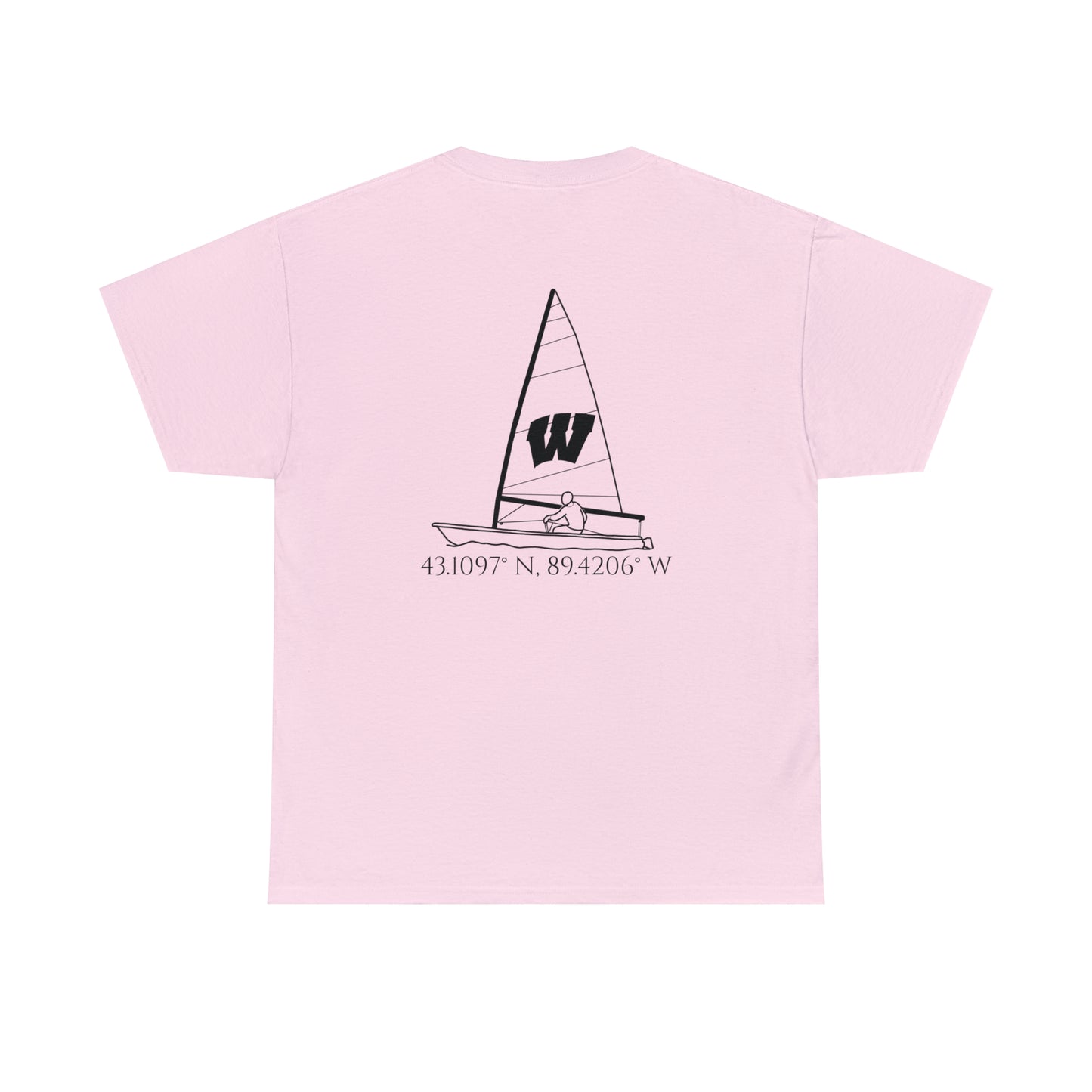Lake Mendota, Wisconsin Sailing - Unisex Heavy Tee Shirt