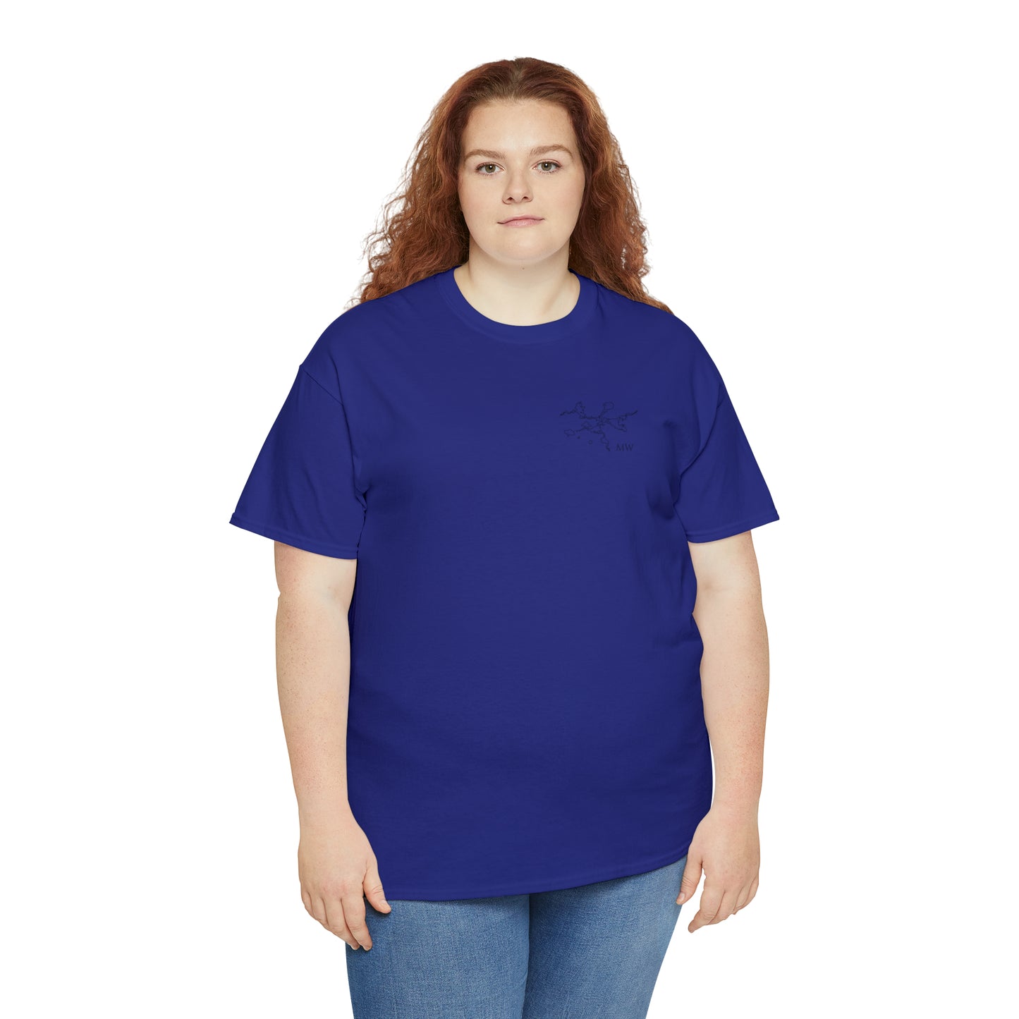 Manitowish Waters Fishing Off Dock - Unisex Heavyweight Short Sleeve Tee