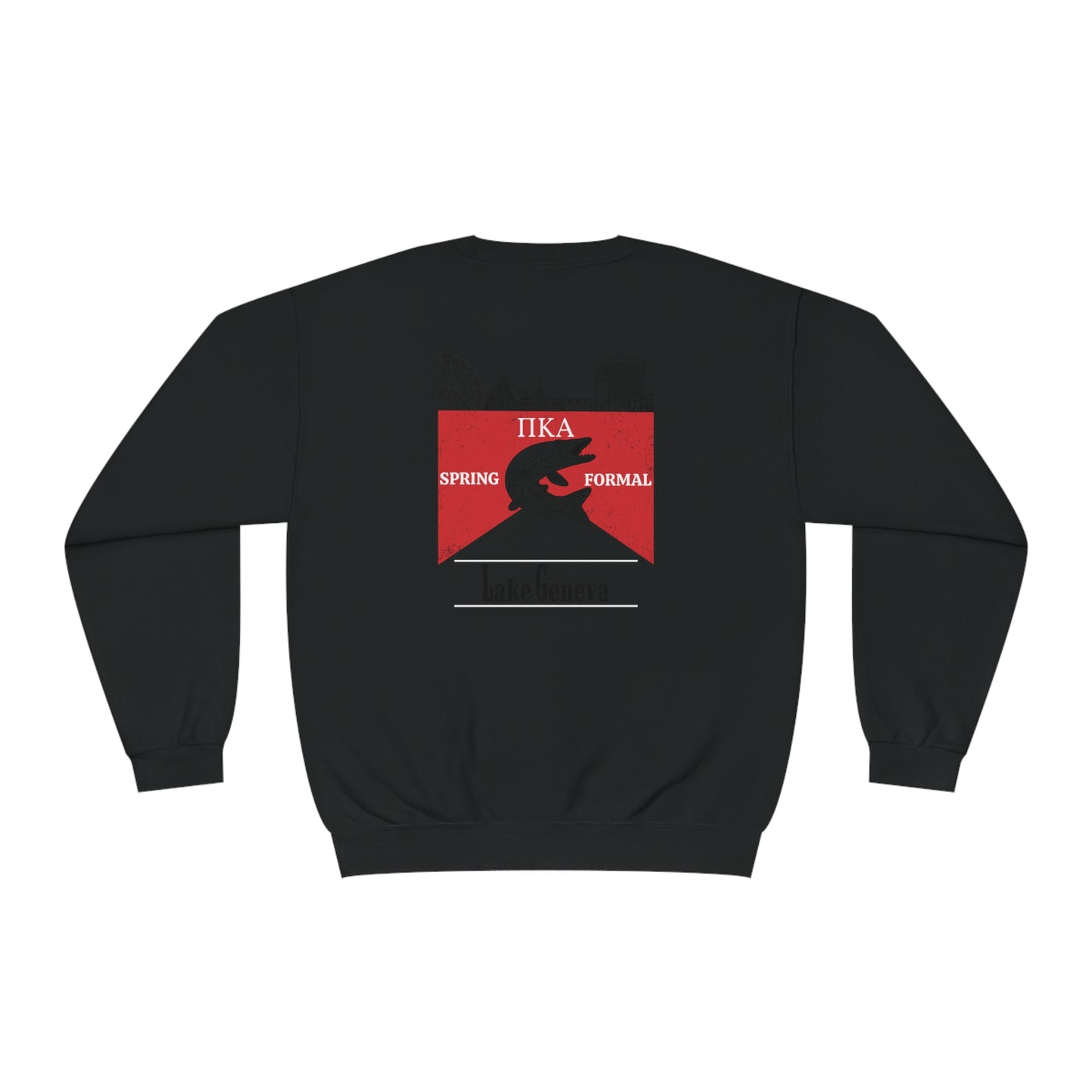 Pike Mockup 1 Crewneck Sweatshirt budwiser red