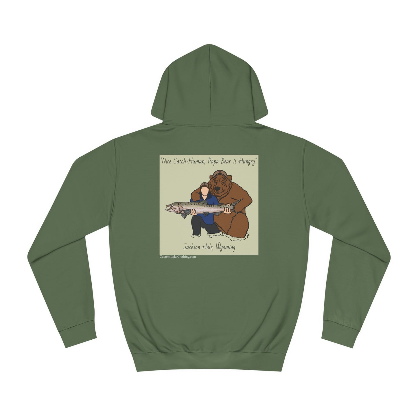 Papa Bear Basic - Jackson Hole Wyoming - Medium Weight Hoodie