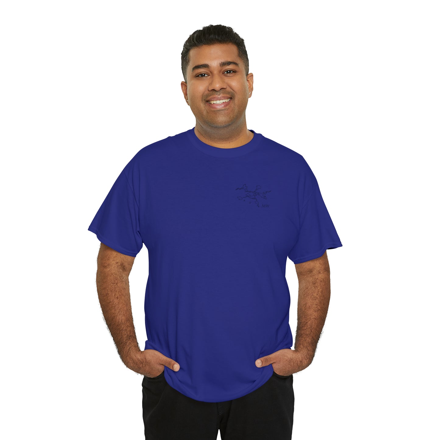 Manitowish Waters Fishing Off Dock - Unisex Heavyweight Short Sleeve Tee