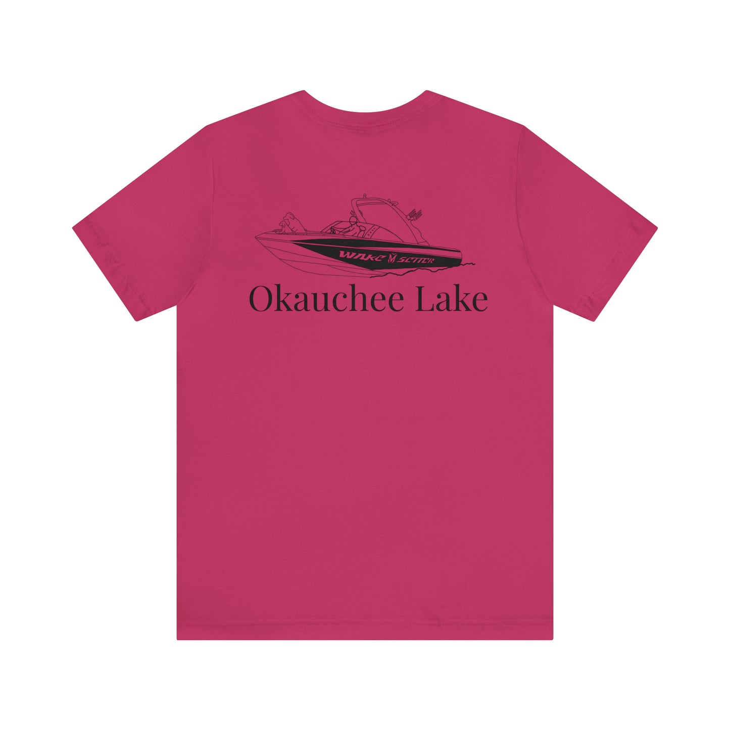 Standup Jetski Front, 2008 Malibu Wakesetter - Okauchee Lake Unisex Lightweight Short Sleeve Tee