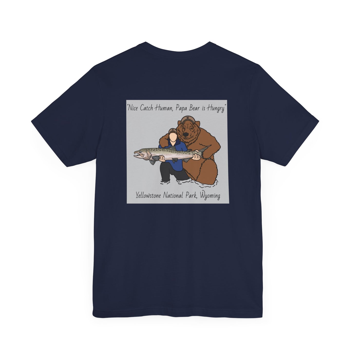 Papa Bear Yellowstone National Park Unisex Lightweight Short Sleeve Tee