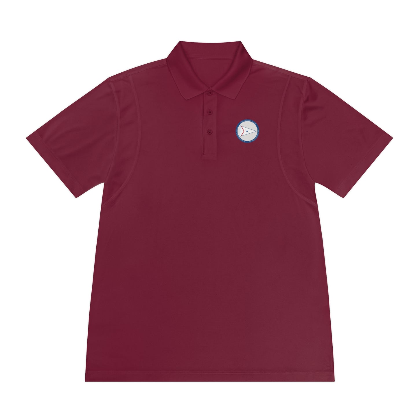La Belle Yacth Club Logo Circle Patch Men's Sport Polo Shirt