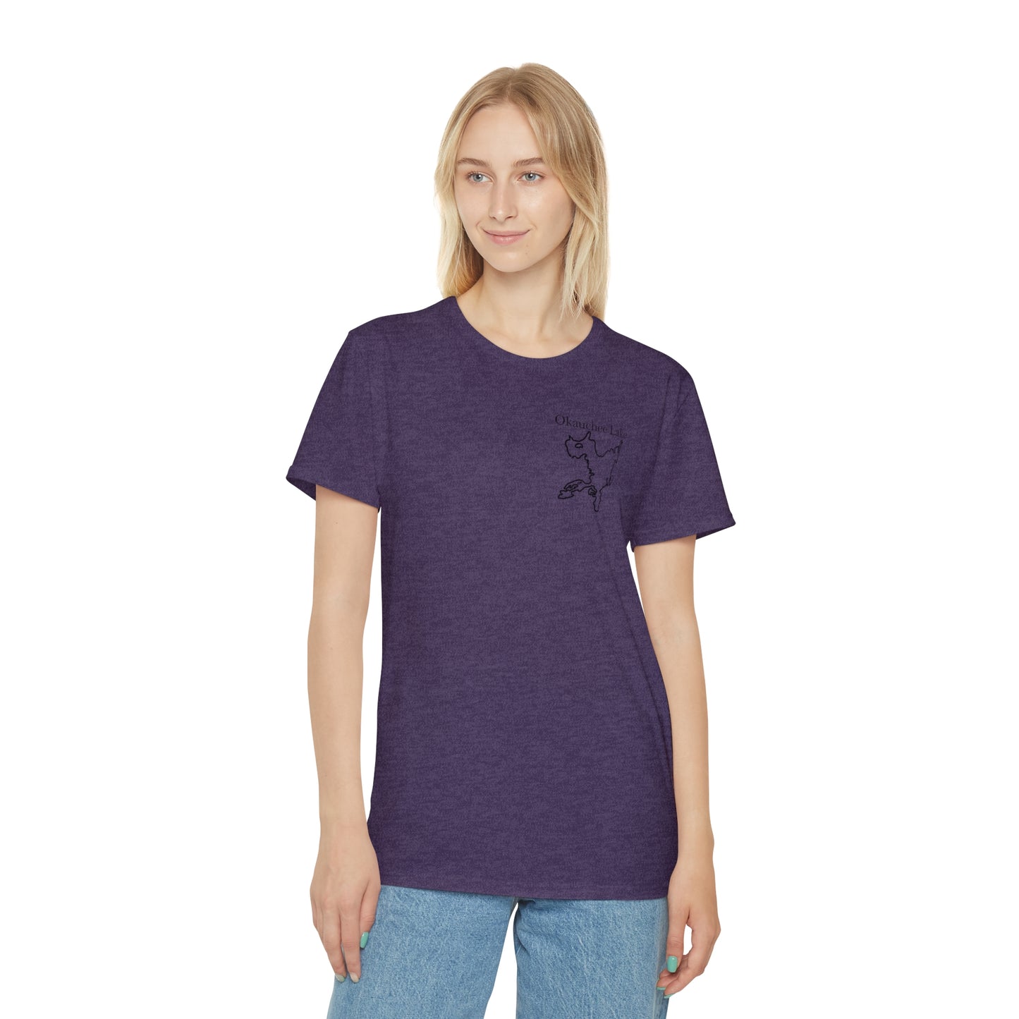 Okauchee Lake, kayak back - Unisex Lightweight short sleeve