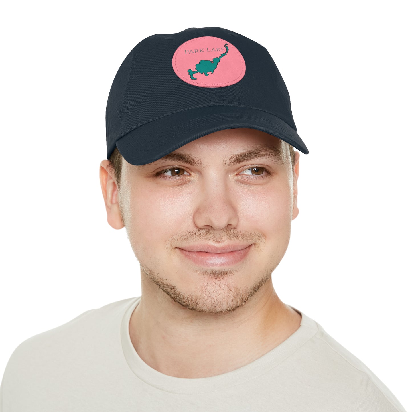 Park Lake Embroidered Hat with Leather Patch