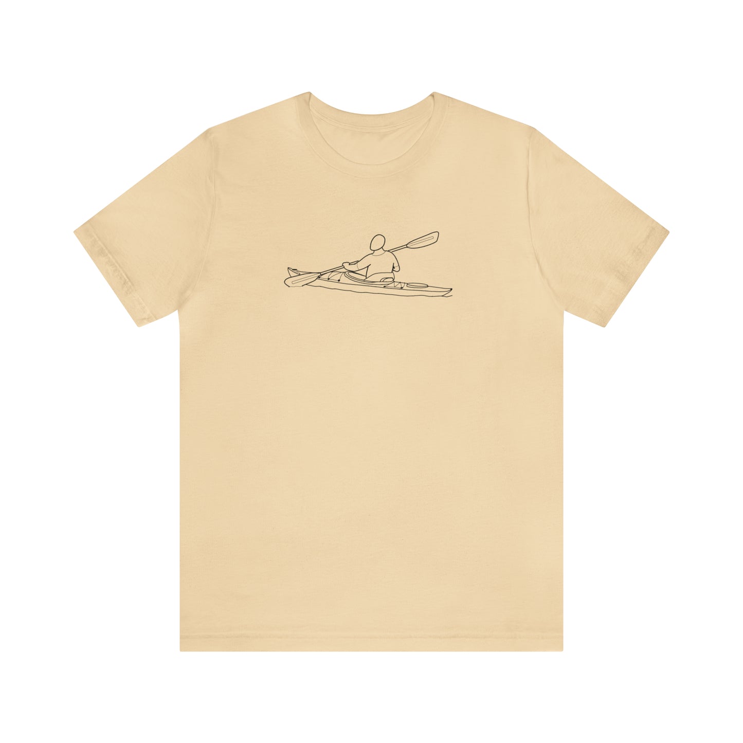 Lac LaBelle, Kayak Front - Unisex Lightweight Short Sleeve Tee