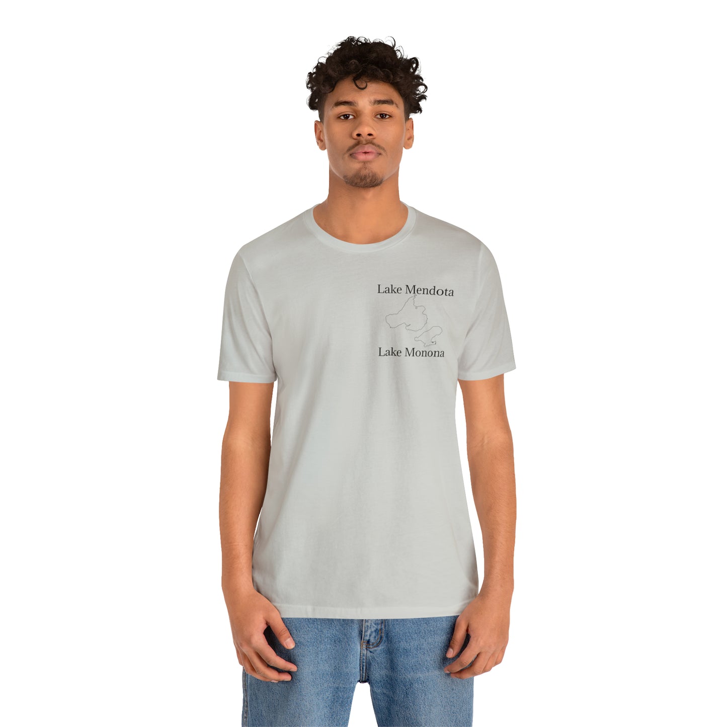 Mendota/Monona , sailboat Badger Logo - Bella & Canvas Short Sleeve