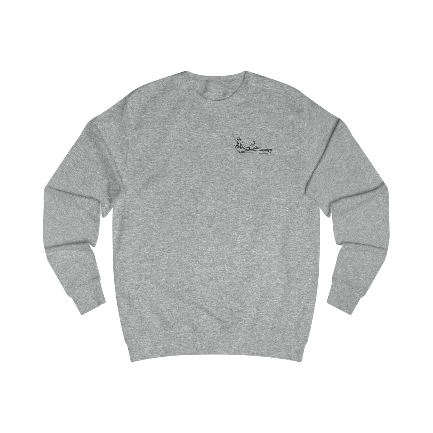Row Boat Dog Fishing - Okauchee Lake Men's Sweatshirt