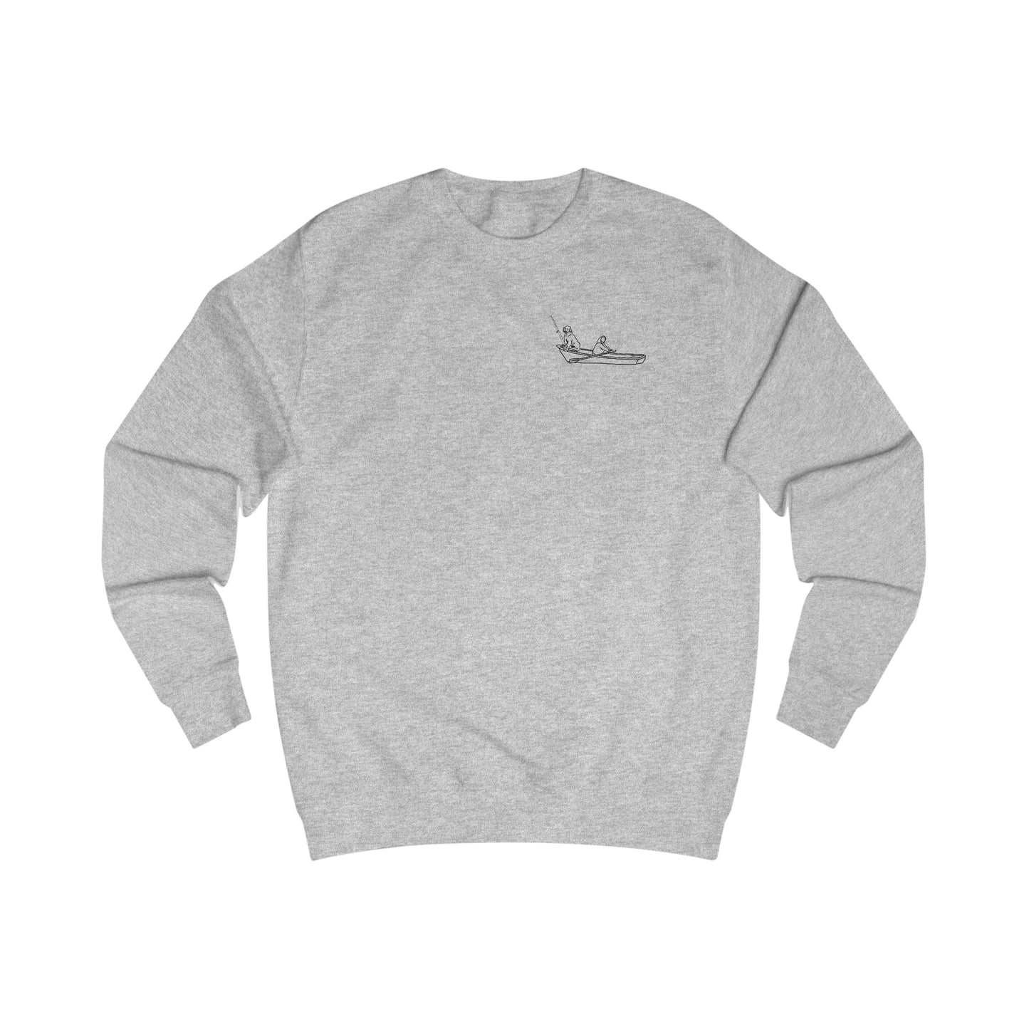 Row Boat Dog Fishing - Okauchee Lake Men's Sweatshirt