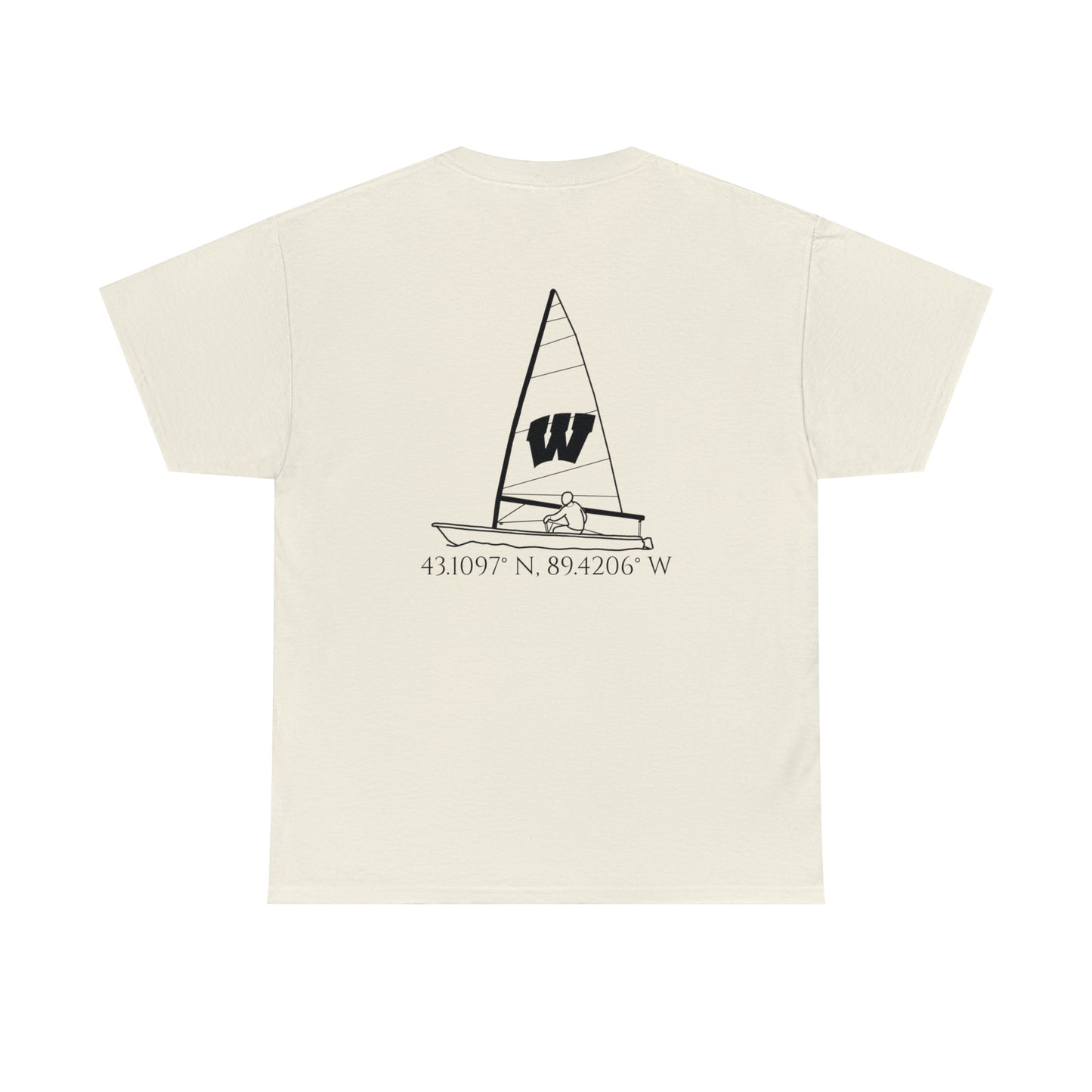 Lake Mendota, Wisconsin Sailing - Unisex Heavy Tee Shirt