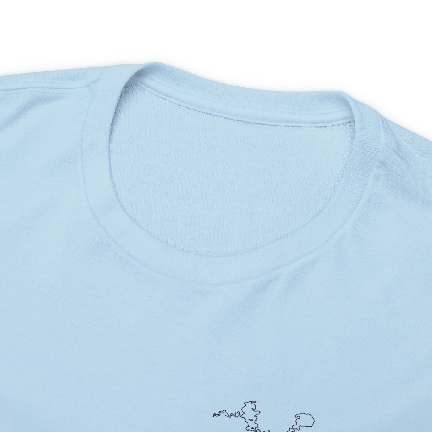 Manitowish Waters Fishing Off Dock - Unisex Heavyweight Short Sleeve Tee