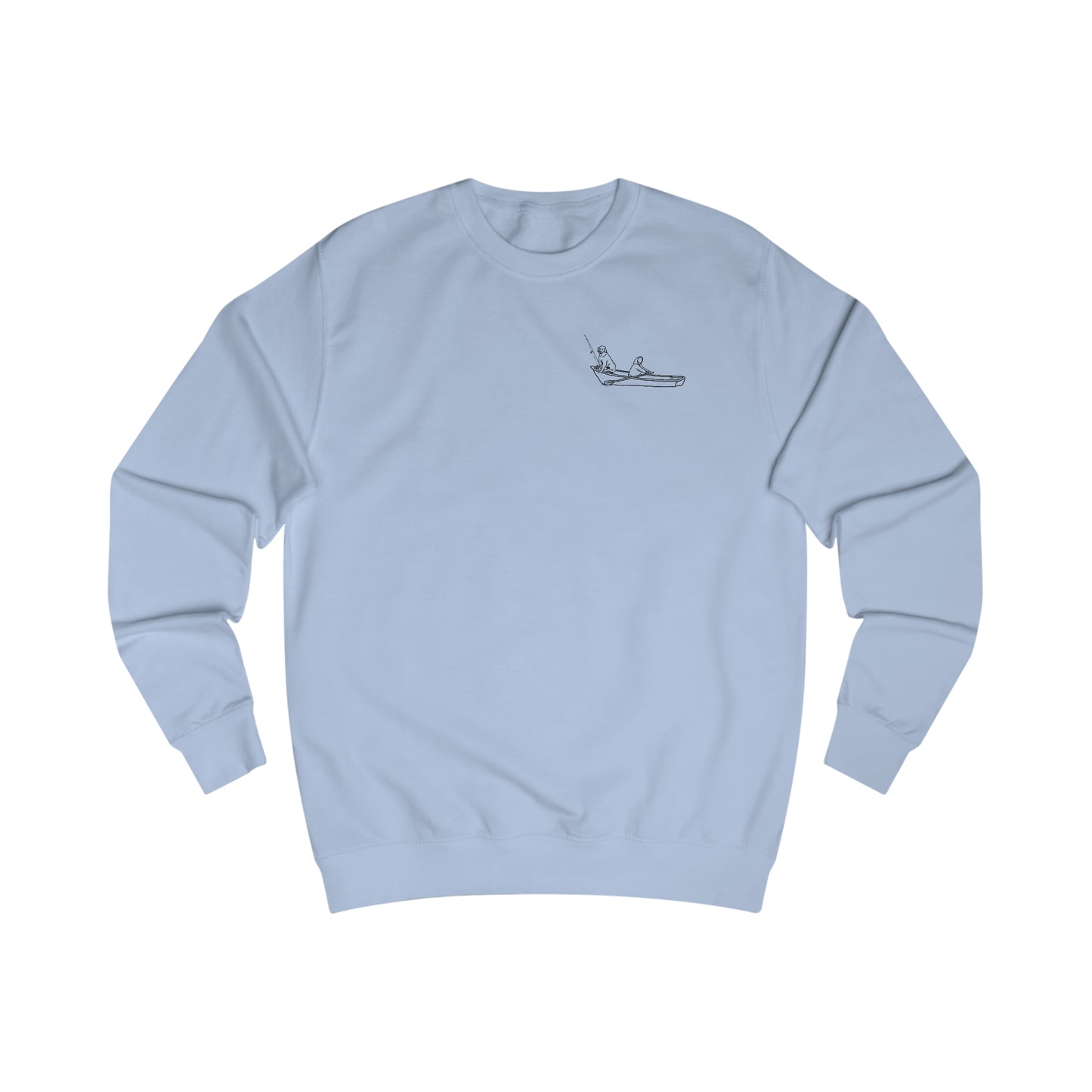 Row Boat Dog Fishing - Okauchee Lake Men's Sweatshirt