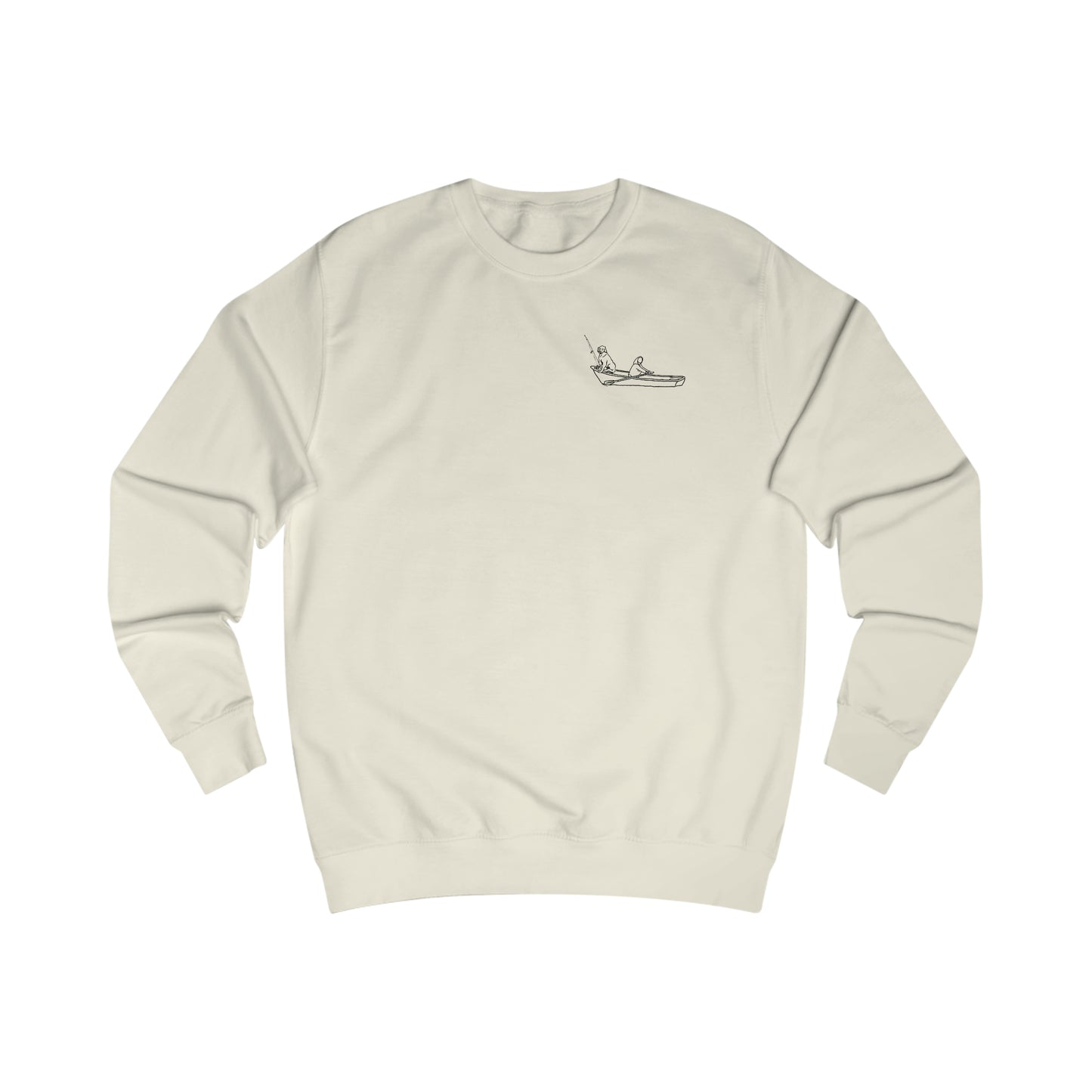 Row Boat Dog Fishing - Okauchee Lake Men's Sweatshirt