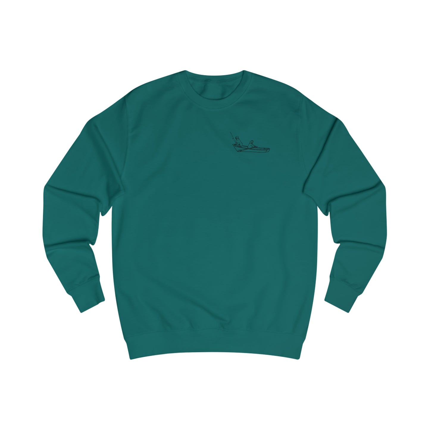 Row Boat Dog Fishing - Okauchee Lake Men's Sweatshirt