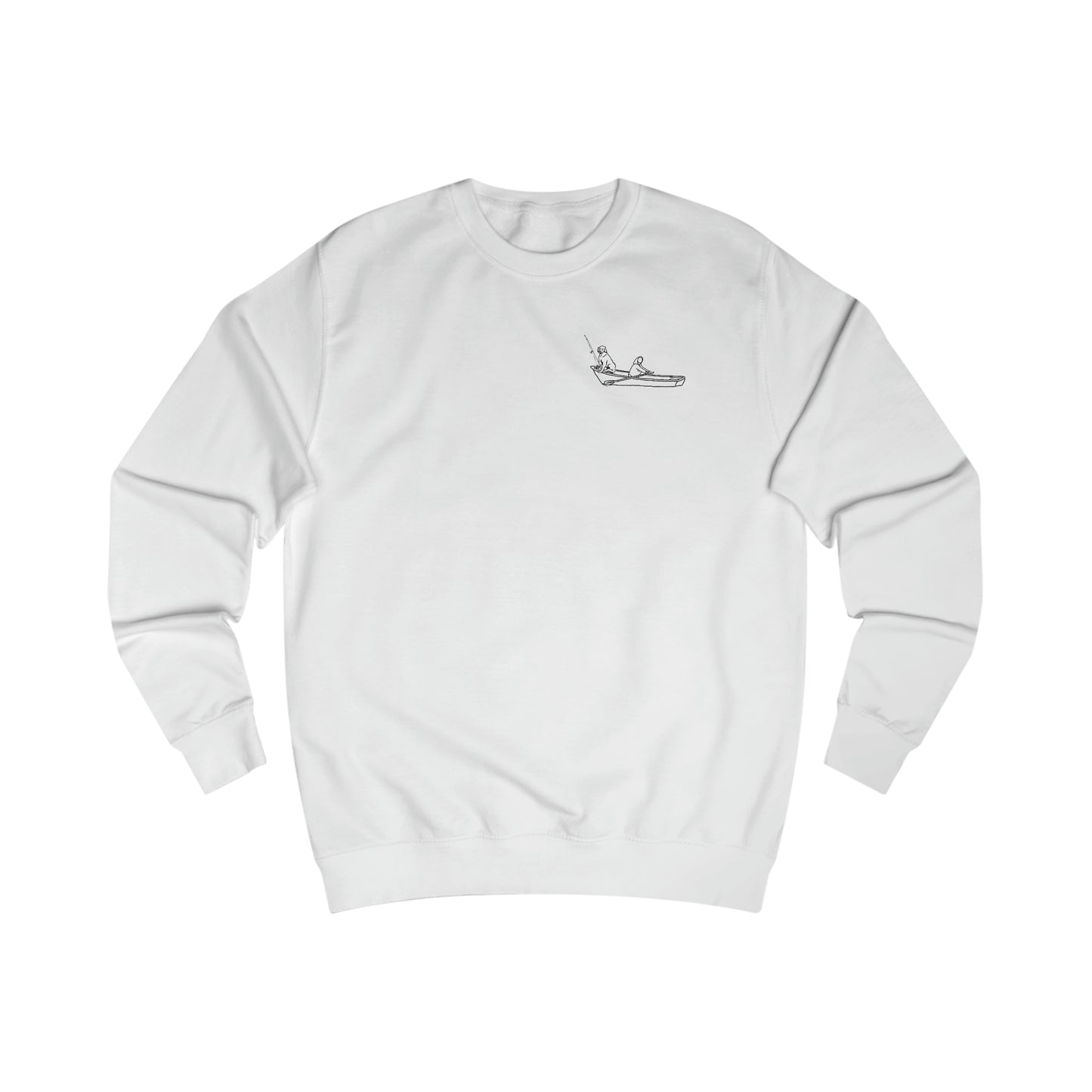 Row Boat Dog Fishing - Okauchee Lake Men's Sweatshirt