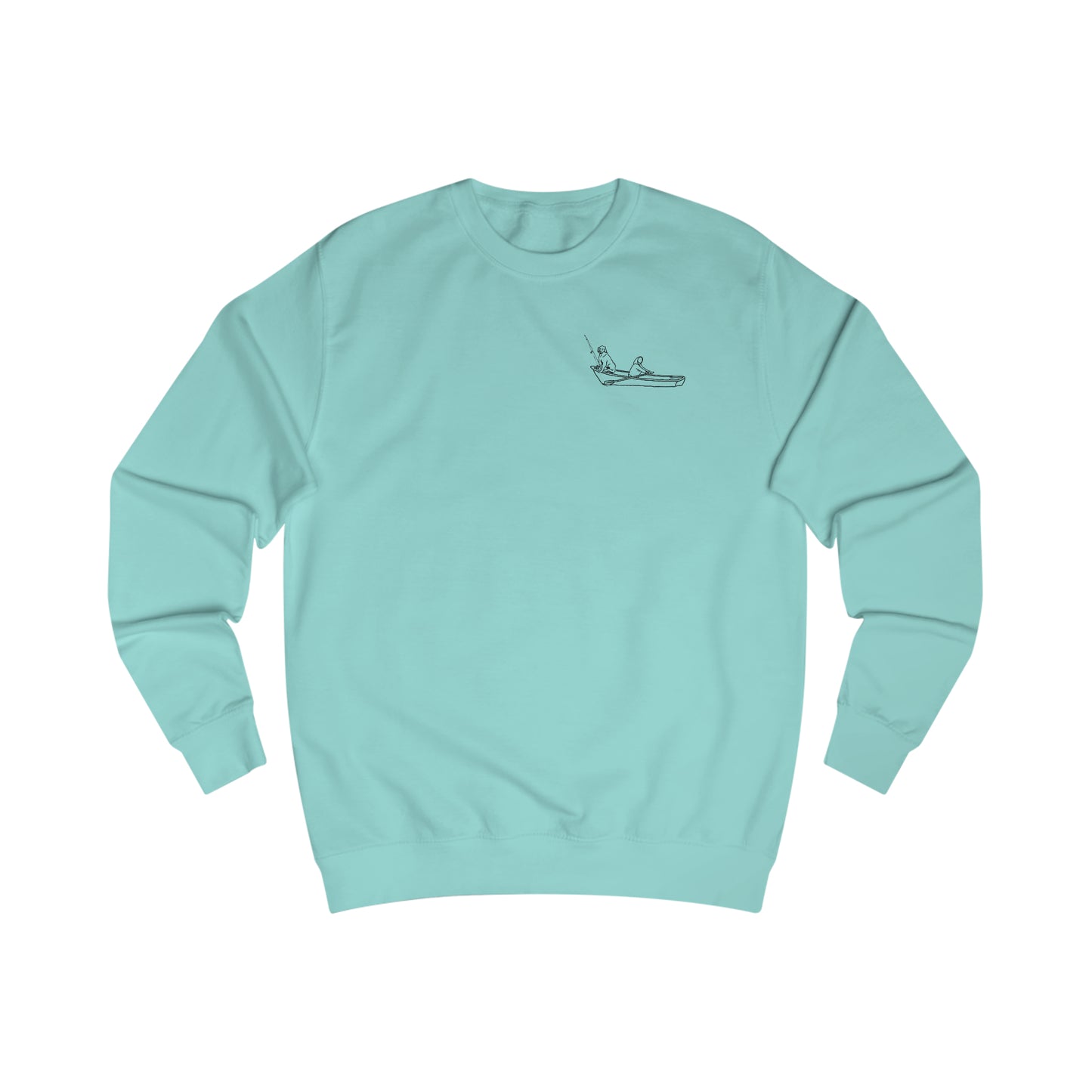 Row Boat Dog Fishing - Okauchee Lake Men's Sweatshirt