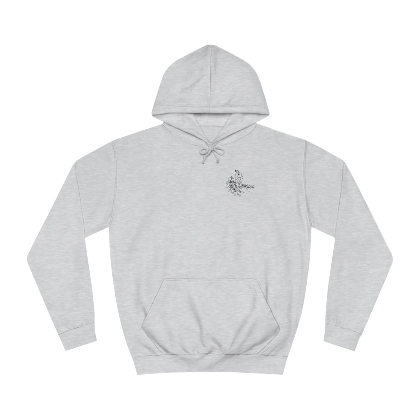 Manitowish Waters Surfing Sketch Patch - Unisex Hoodie Medium Weight