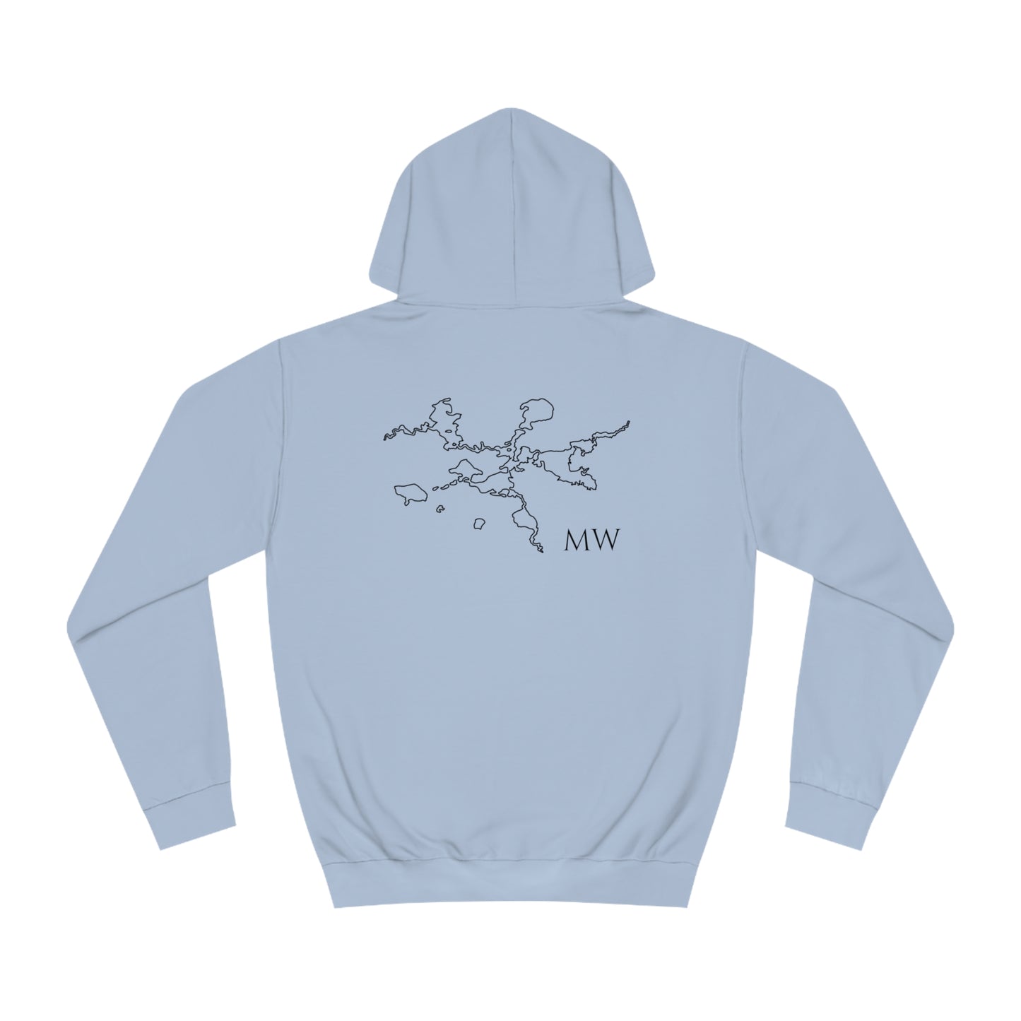 Manitowish Waters Row Boat Dog Fishing Patch - Unisex Hoodie Medium Weight