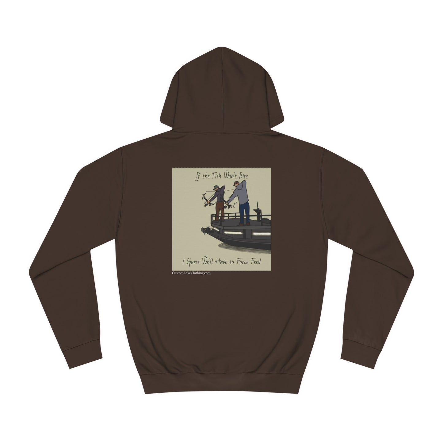 Bow fishing on Okauchee Lake - Medium Weight Hoodie