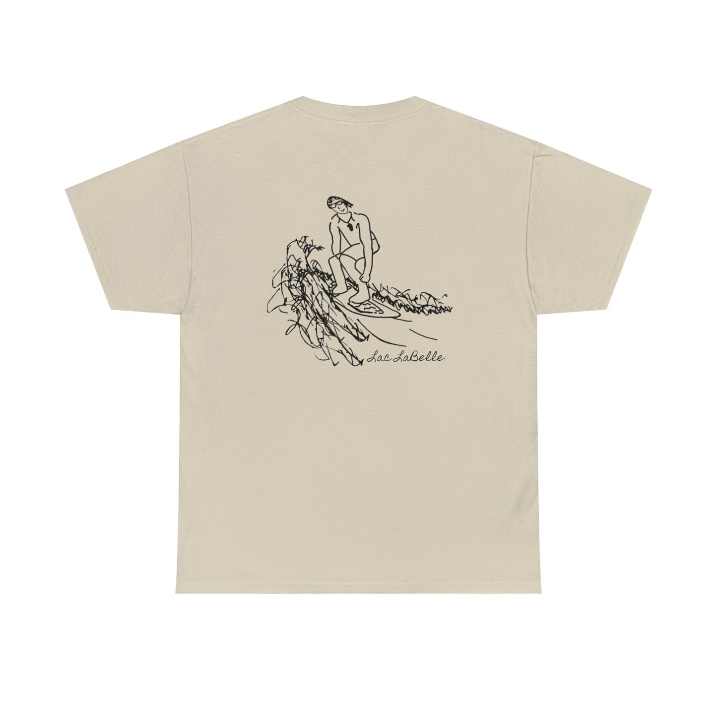 Surf Sketch -Lac LaBelle Unisex Heavyweight Short Sleeve Tee