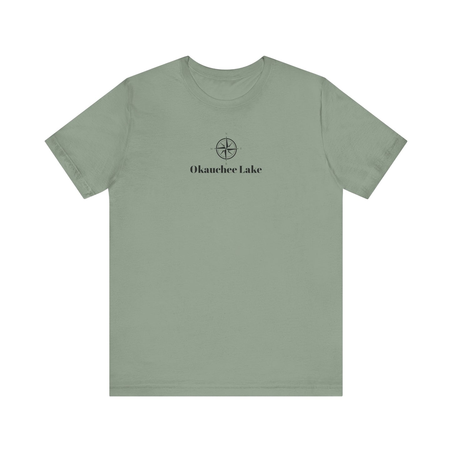 Okauchee Lake Compass Rose Unisex Lightweight Short Sleeve Tee
