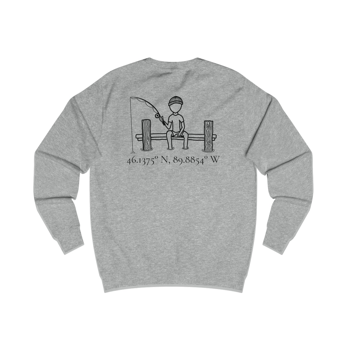 Manitowish Waters Fishing Off Dock - Men's Crewneck
