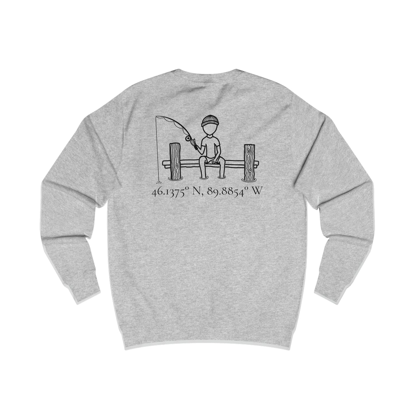 Manitowish Waters Fishing Off Dock - Men's Crewneck