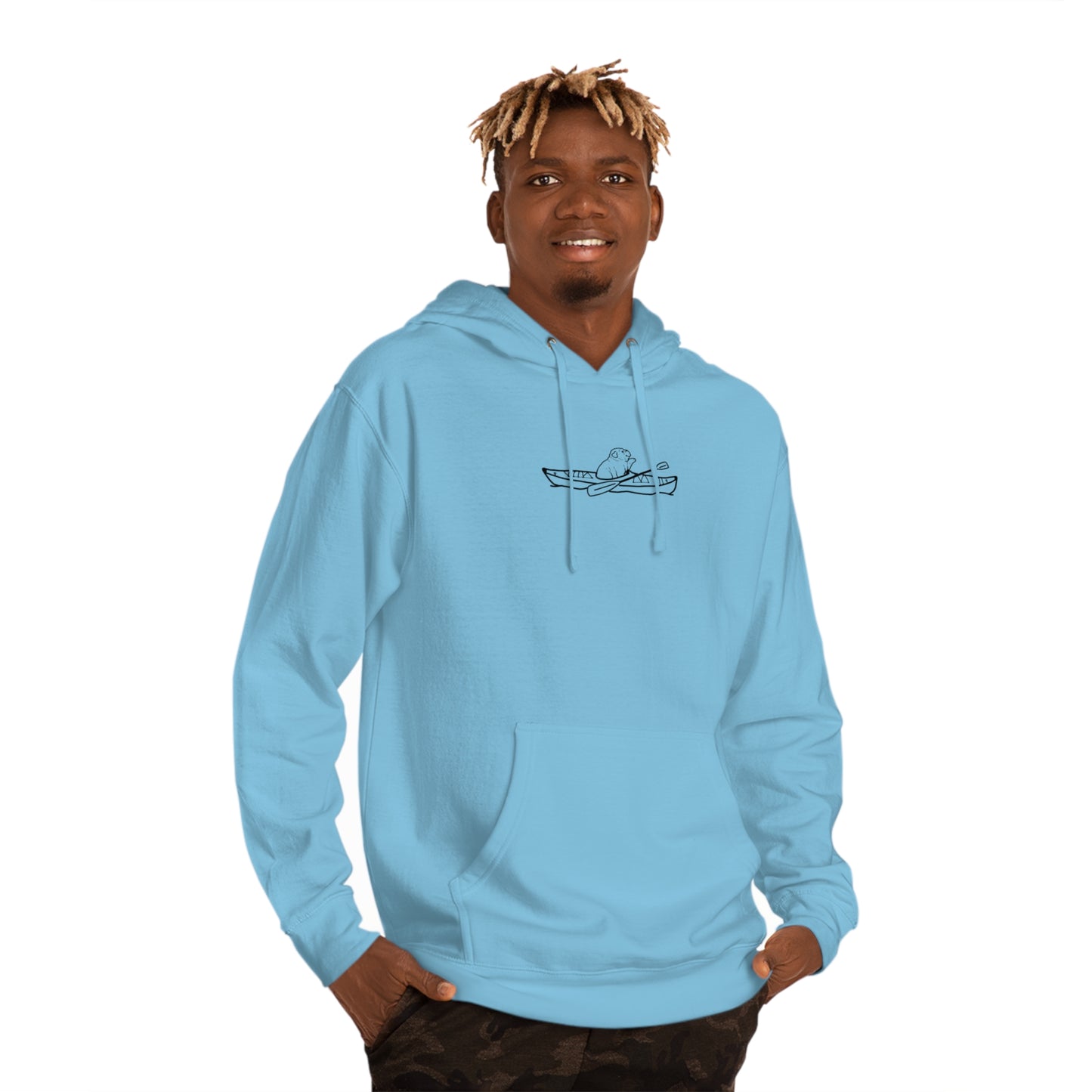 Kayak Dog - English Bulldog Basic - Unisex Hooded Sweatshirt ITC
