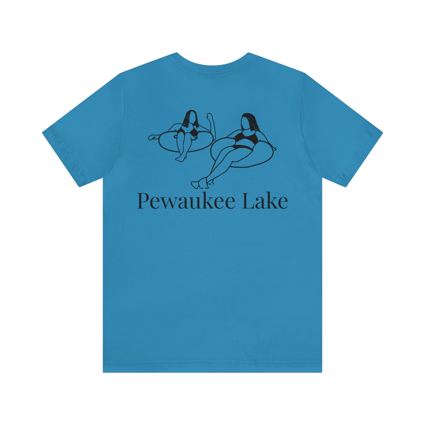 Pewaukee Lake, Inner Tube Girls - Unisex Lightweight Short Sleeve Tee