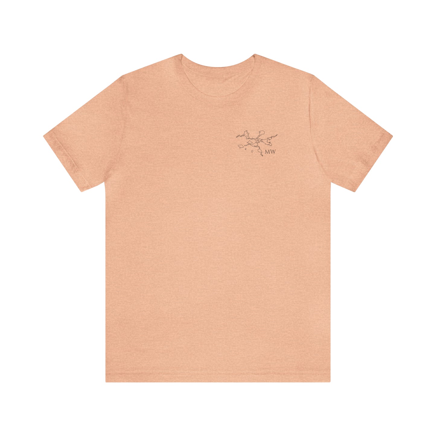 Paddle Board Female Back - Manitowish Waters Unisex Lightweight Short Sleeve Tee