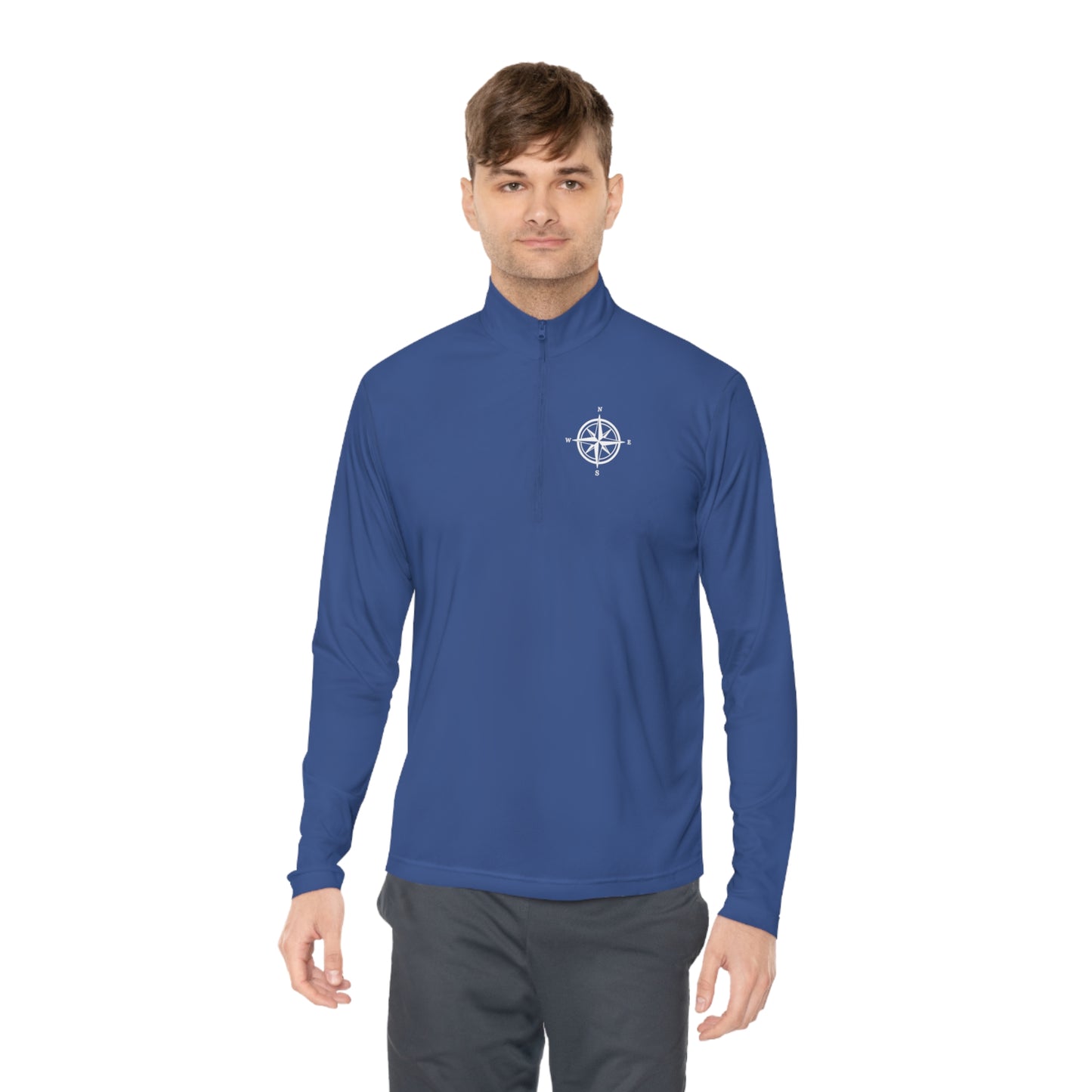 Lake Arbutus Unisex Quarter-Zip - compass rose patch