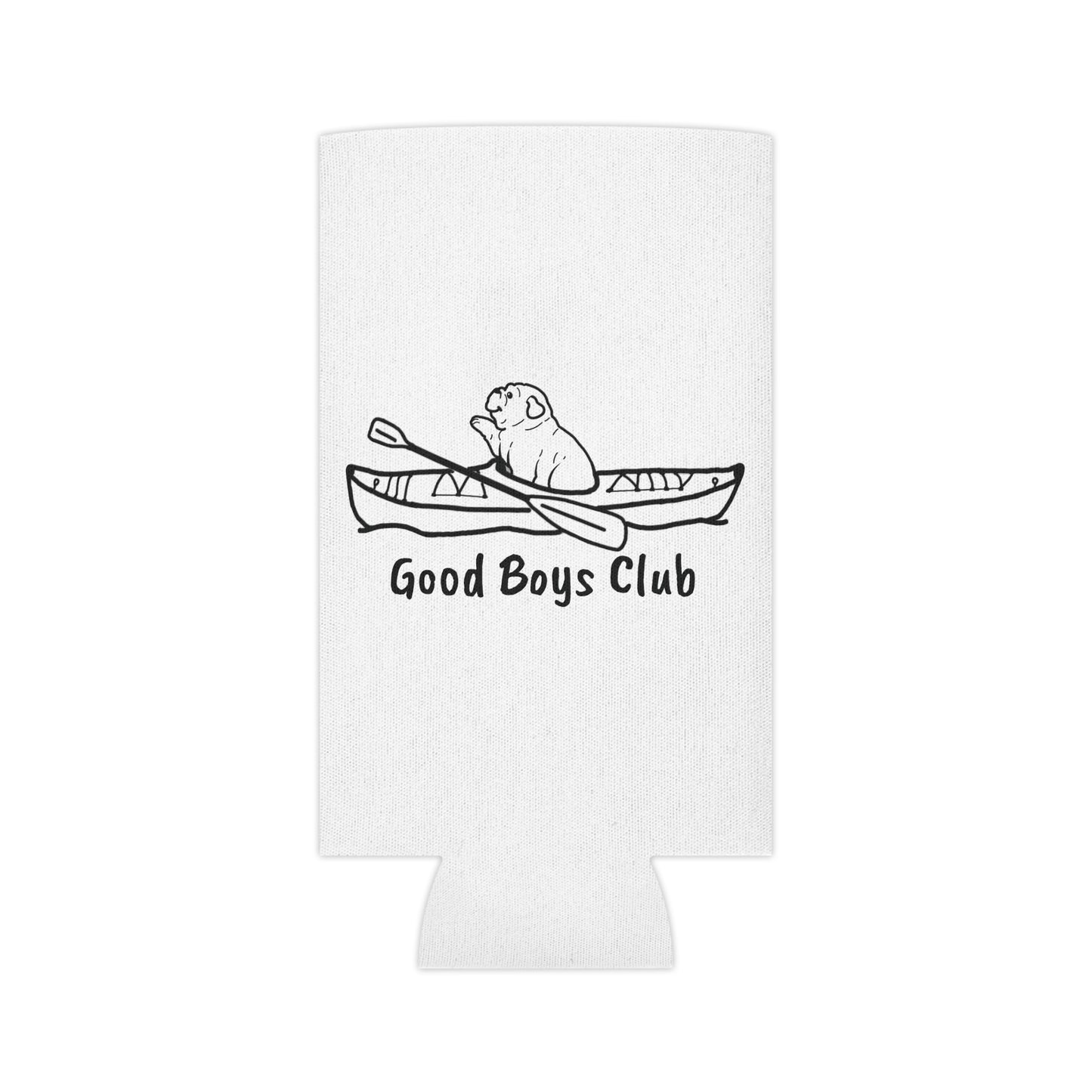 Okauchee Lake English Bulldog Kayak Dog Can Koozie