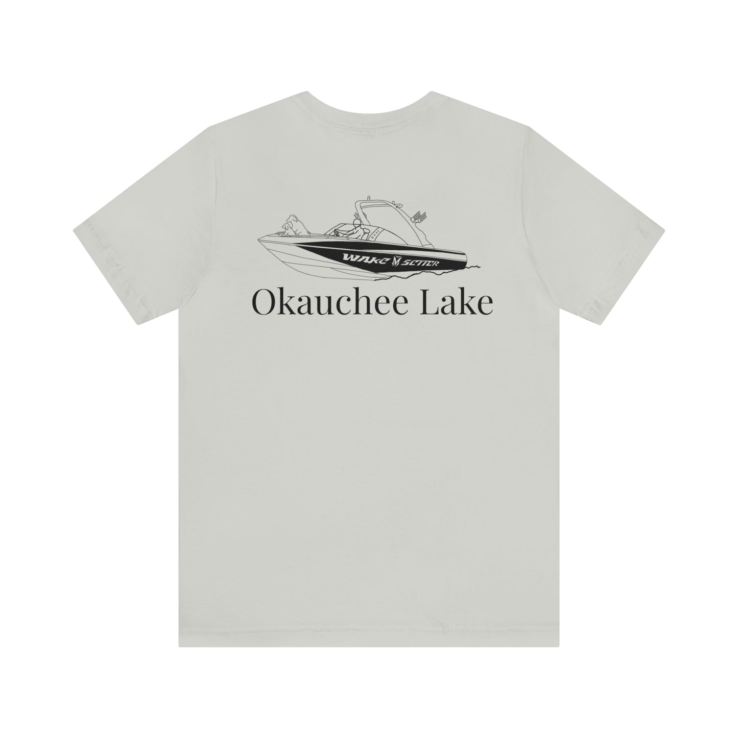 Standup Jetski Front, 2008 Malibu Wakesetter - Okauchee Lake Unisex Lightweight Short Sleeve Tee