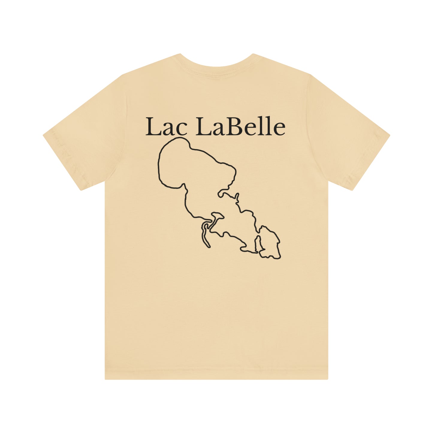 Lac LaBelle, Kayak Front - Unisex Lightweight Short Sleeve Tee