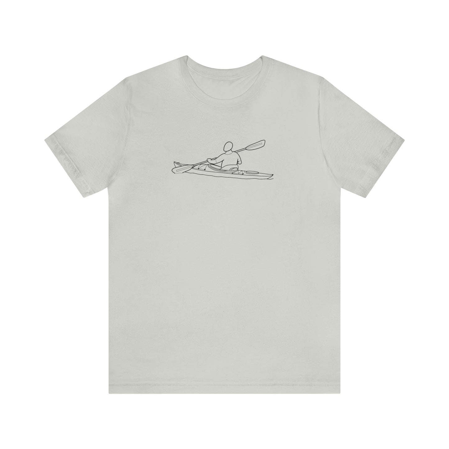 Lac LaBelle, Kayak Front - Unisex Lightweight Short Sleeve Tee