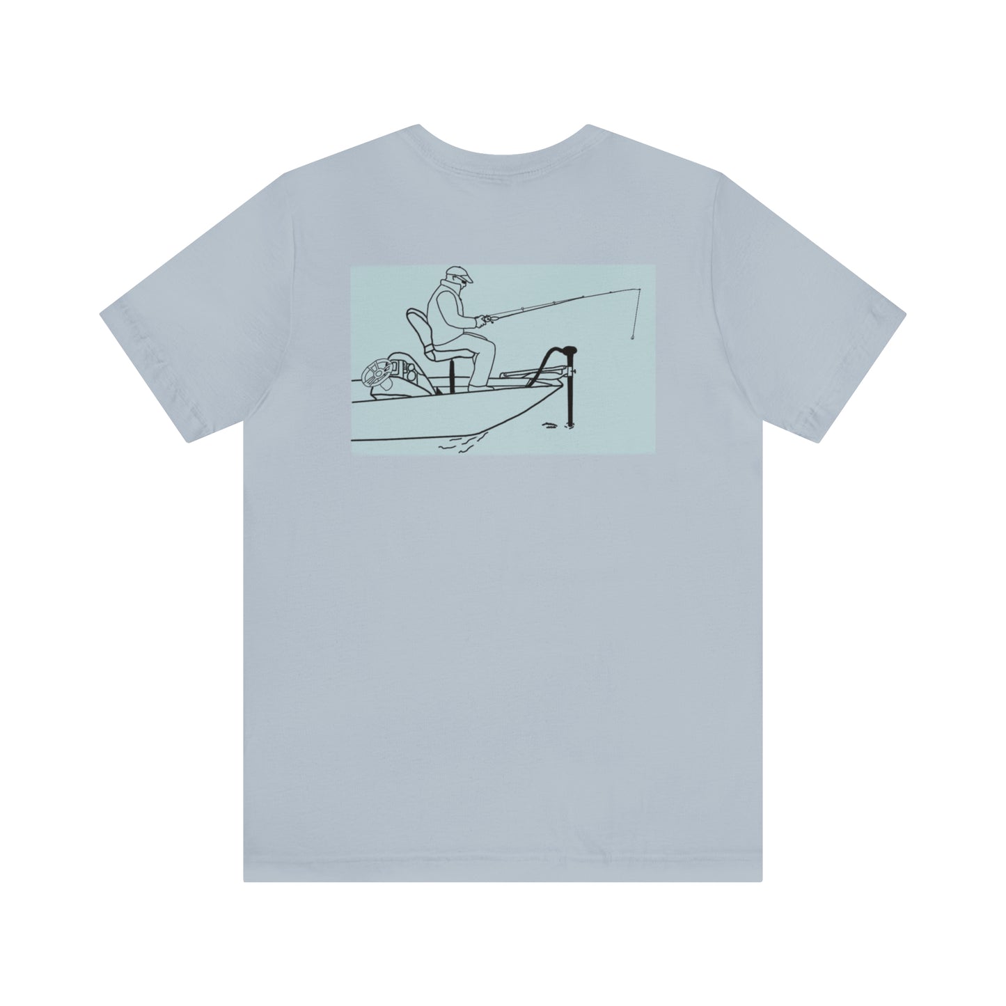 Dutch Hollow Lake, Trolling Motor Fishing Color - Unisex Lightweight Short Sleeve Tee