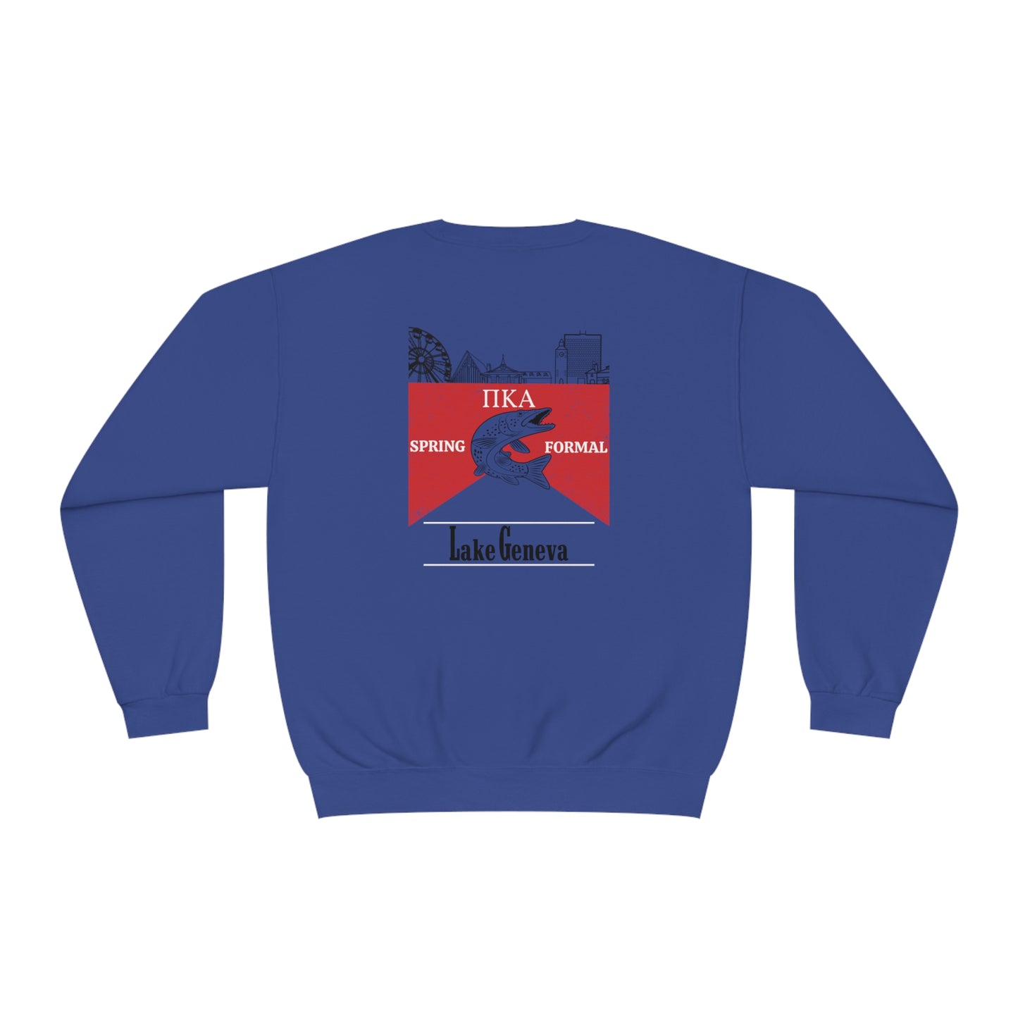 Pike Mockup 1 Crewneck Sweatshirt budwiser red